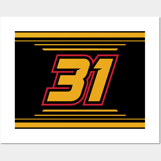 Daniel Hemric #31 2024 NASCAR Design Wall Art by AR Designs 